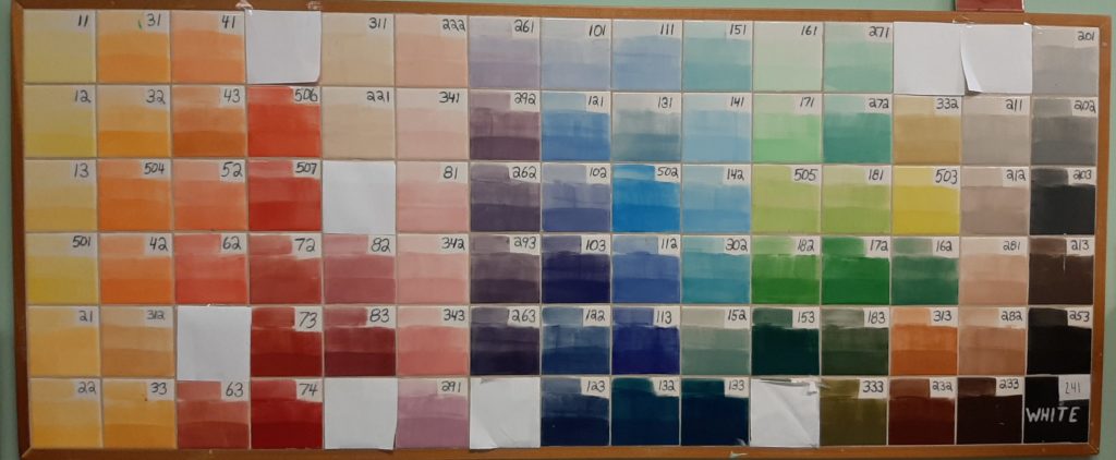 Underglaze Color Chart