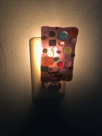 Fused Glass Night Light - On