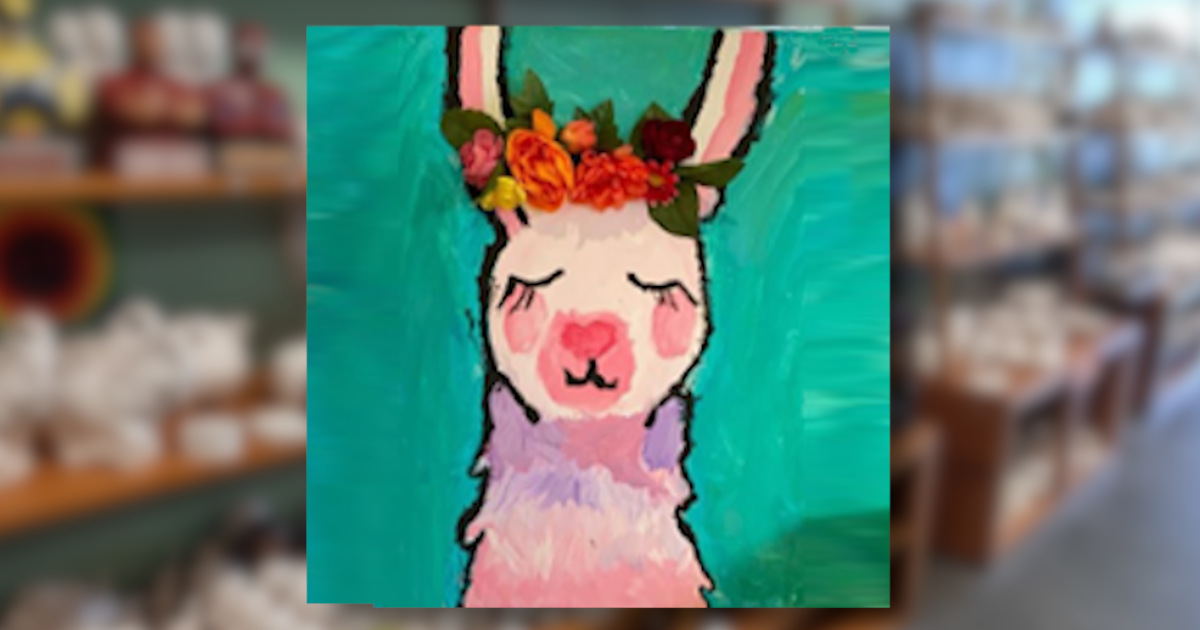 Llama Canvas Painting