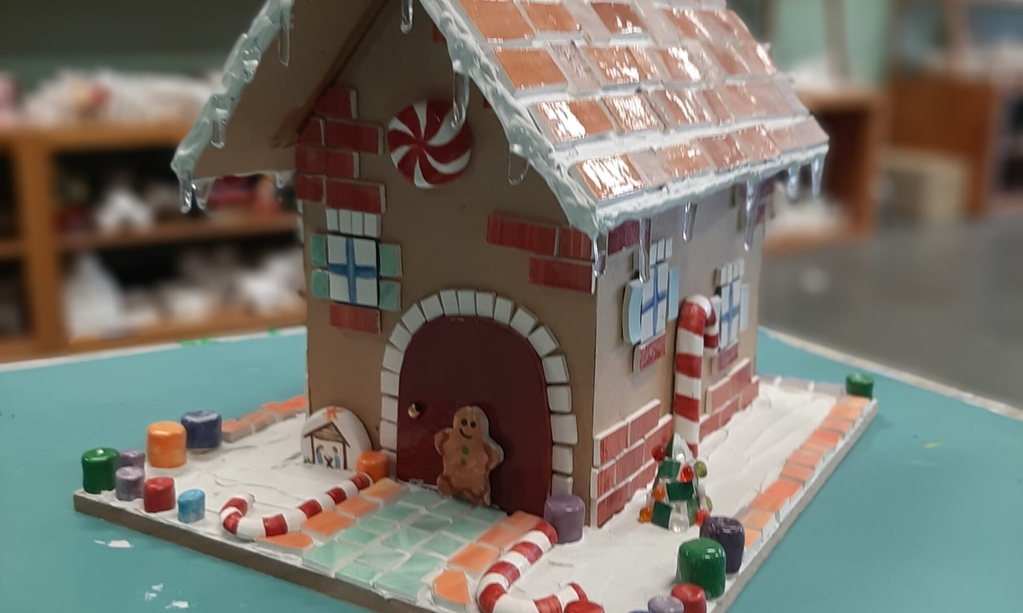 Mosaic Gingerbread House