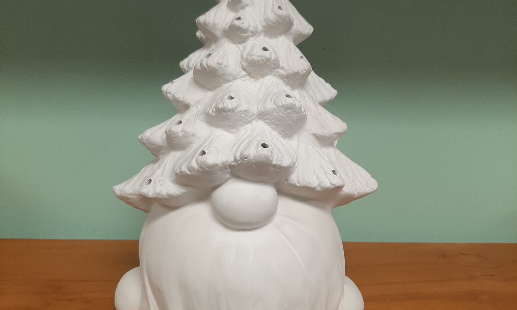 Gnome with Tree Hat and Lights 