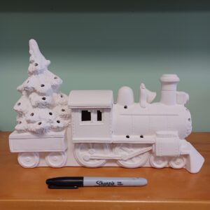 Christmas Train with Tree and Lights