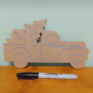 Truck and Tree Mosaic Plaque