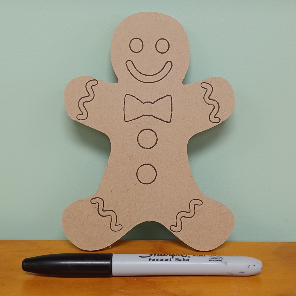 Gingerbread Man Mosaic Plaque