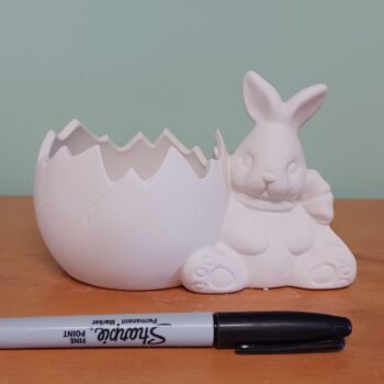 Bunny Cracked Egg Candle Holder