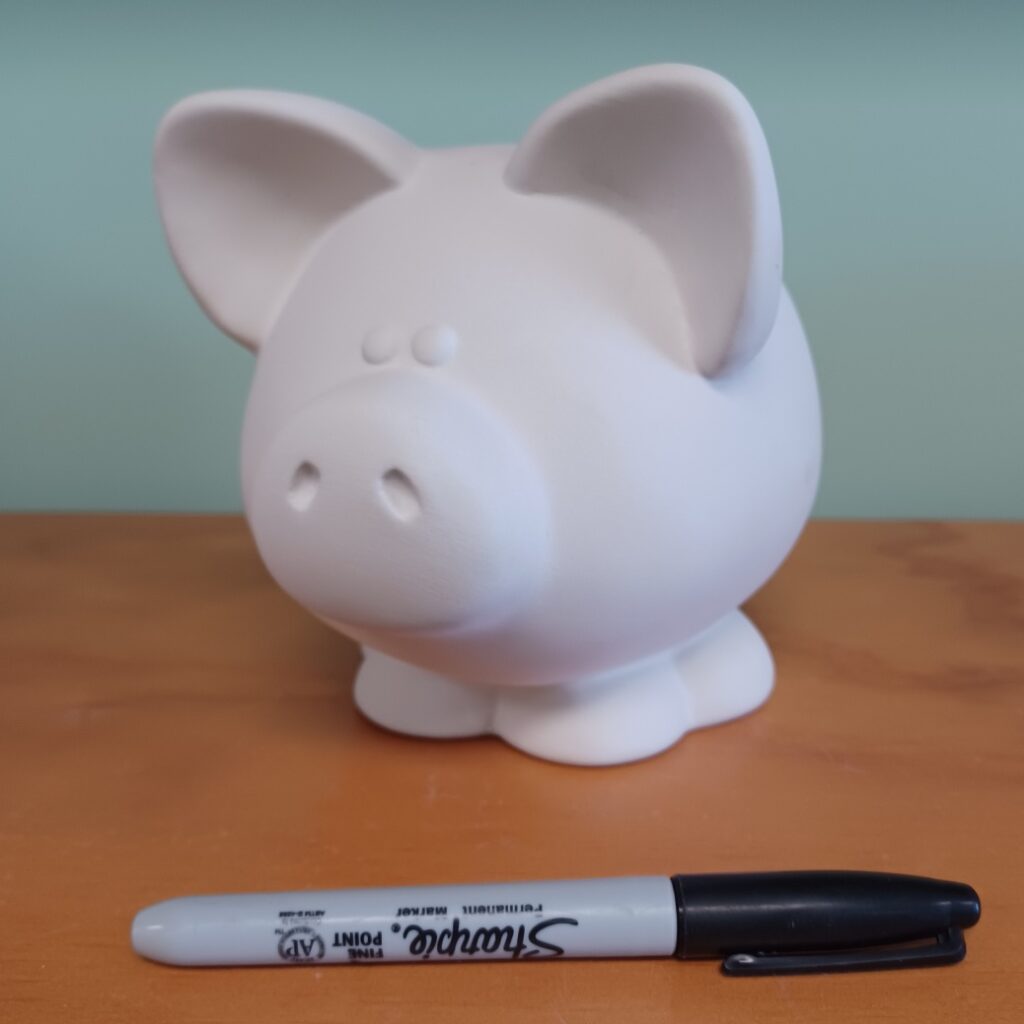 Large Piggy Bank with Stopper Your Creation Station