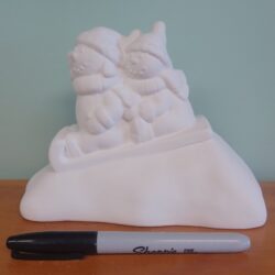 Sledding Snowmen Figurine