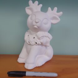 Vintage Reindeer W/Wreath