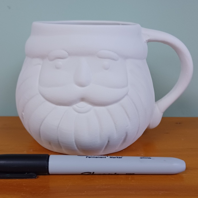 Vintage Chubby Santa Mug