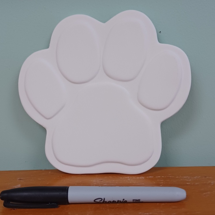 Paw Print Tile Plaque