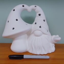 Gnome Hugging Mushroom Lantern